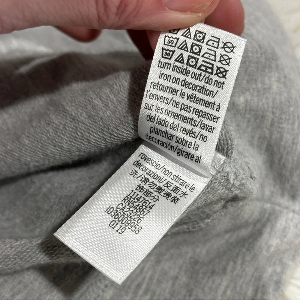 Victoria's Secret SPORT Hoodie Sweatshirt Spell out Logo on Sleeve Gray SZ XL - Picture 12 of 14